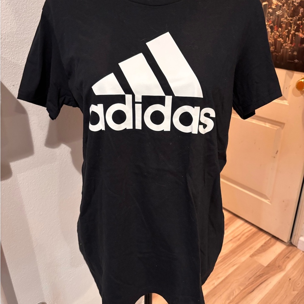 Adidas Black and White Short Sleeve Tee